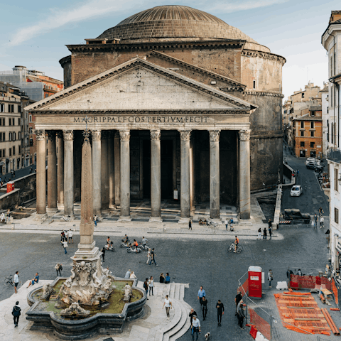Explore the world-famous Pantheon, just a few minutes away