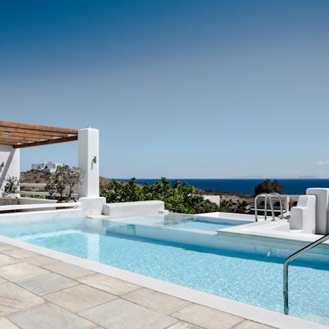 Take a refreshing dip in the outdoor pool