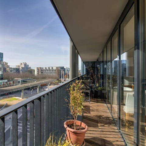 Soak up the sunshine on the private balcony