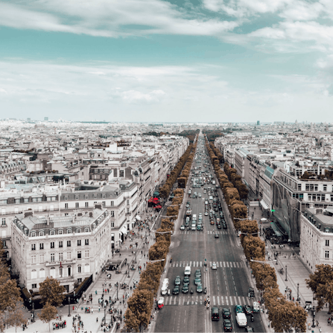 Shop at the luxury boutiques on the nearby Champs-Élysées