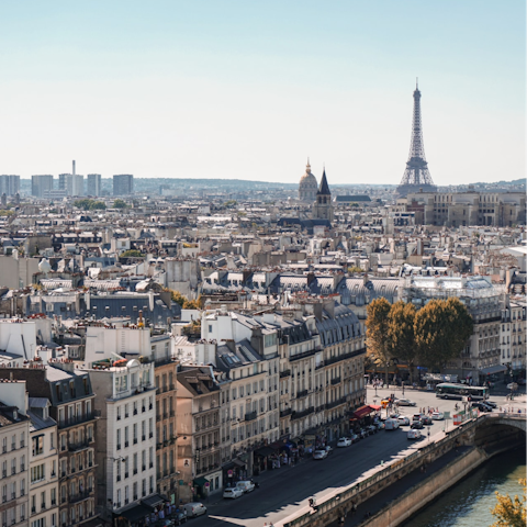 Explore Paris, including the Grand Palais, a short stroll away