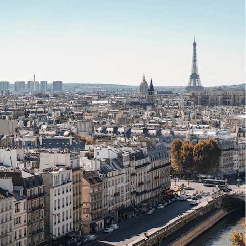 Explore Paris, including the Grand Palais, a short stroll away