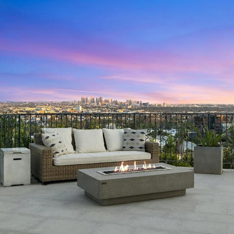 Enjoy incredible sun set views from the terrace