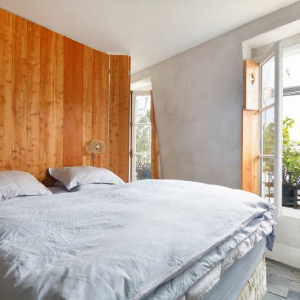 Open the Juliet balcony windows and admire the church views