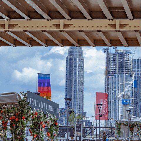 Cross the river for a bite to eat at Battersea Power Station