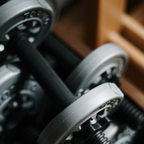 Start your day with a workout in the communal gym