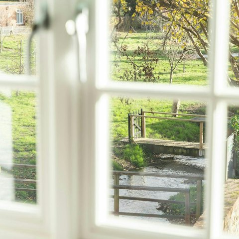 Soak in the views across the orchard and Misbourne River