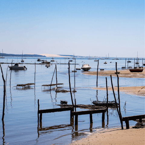 Sunbathe on the popular sands of Plage d'Arcachon, just three minutes away on foot