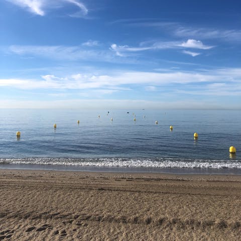 Spend the day on the beach in La Cala de Mijas, a short drive away