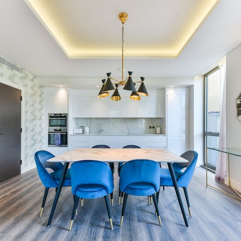 Dine in style here – there's room for you all and some extra guests