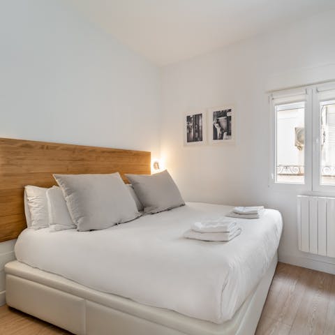 Awake refreshed from your sumptuous and comfortable bed