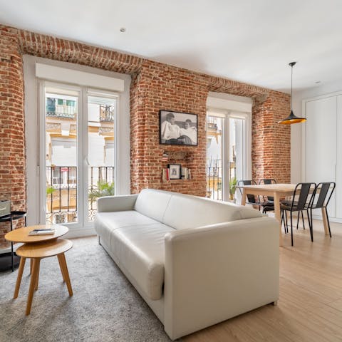 Recline and watch TV in your well-lit living area