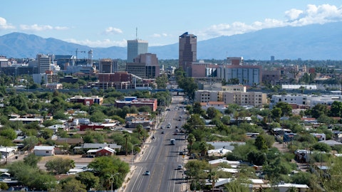 Head into the heart of Tucson, around a twenty-minute drive away