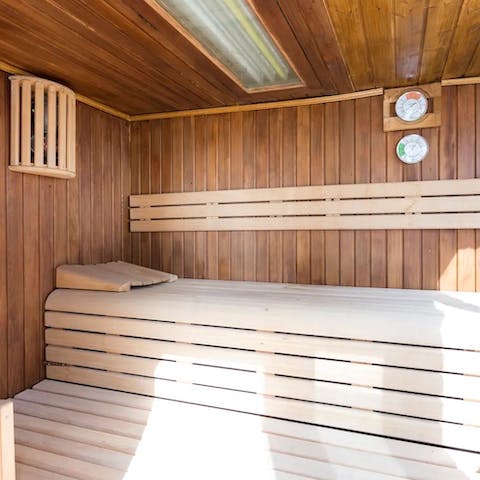 Have a pamper session in the sauna