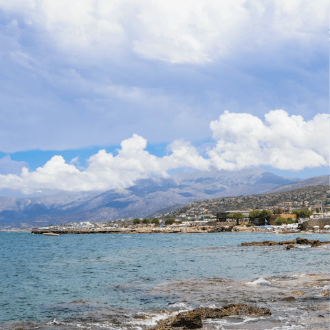 Spend a day at Analipsi Beach – it's a short drive away