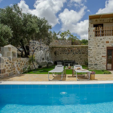 Cool off in the private pool