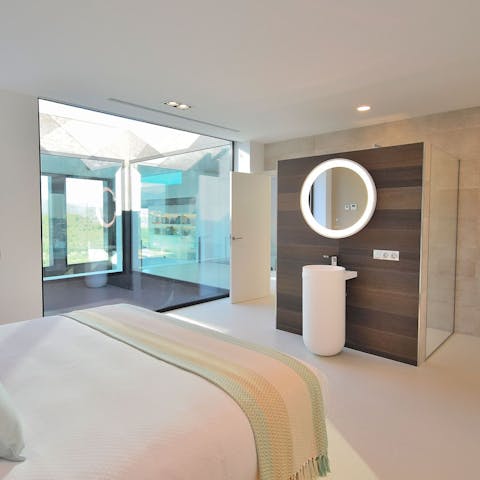 Get ready for an evening out in the bathrooms with their stylish Porcelanosa tiles