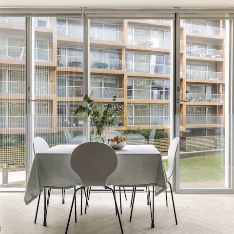 Enjoy celebratory meals in the dining room conservatory