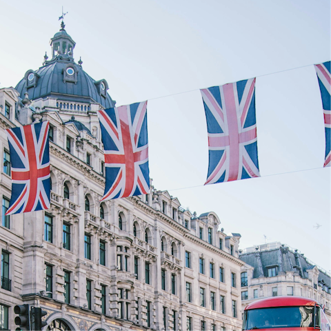 Head into central London for sightseeing and shopping