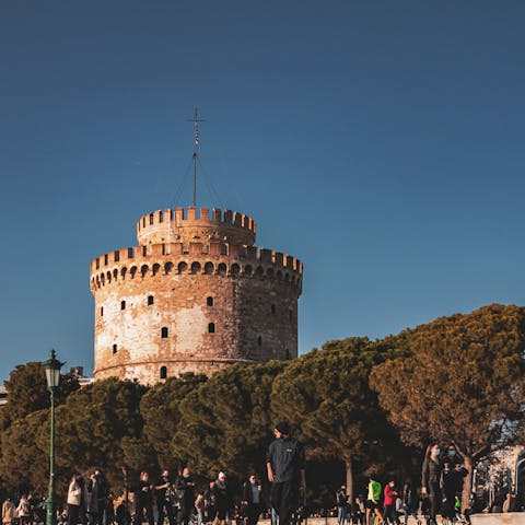 Check out Thessaloniki's White Tower – the sights are just a short bus ride away