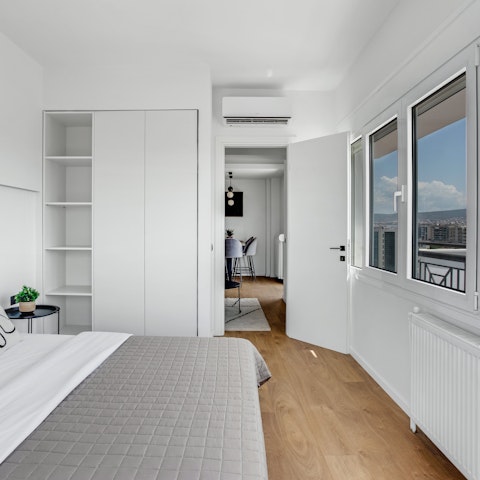 Wake up to wonderful views from the comfortable bedroom
