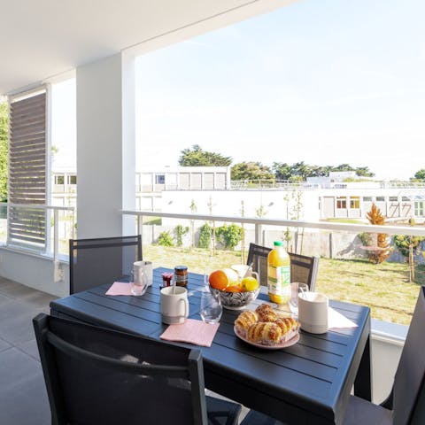 Enjoy your breakfast out on your private terrace