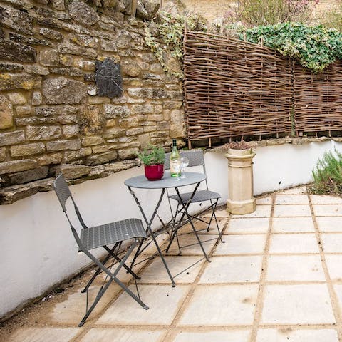 Sip your morning coffee in the quaint courtyard garden