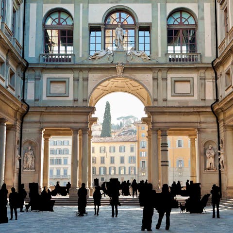 Pore over Renaissance  paintings in the Uffizi Gallery, a short walk away
