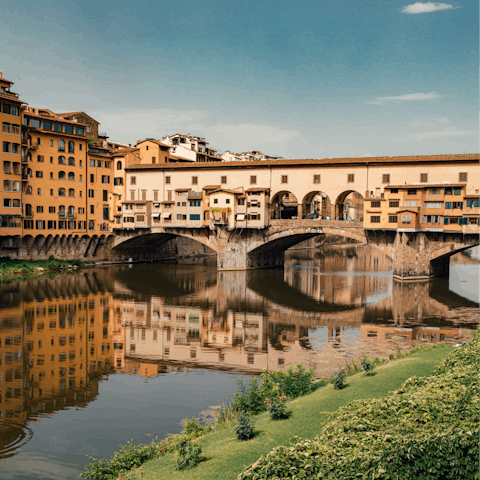 Visit the famous Ponte Vecchio – the oldest bridge in Florence
