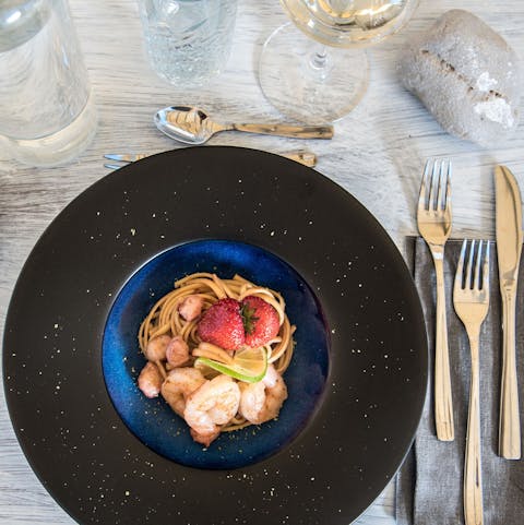 Enjoy delicious meals prepared by the private chef