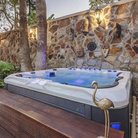 Soak your worries away in the jacuzzi