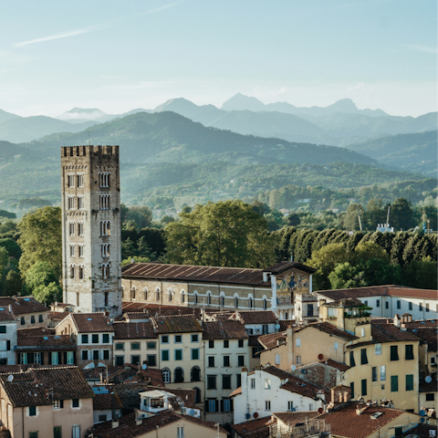 Visit historic Lucca to see its Renaissance city walls