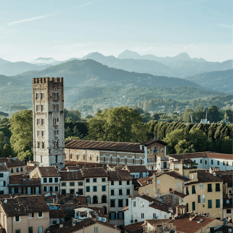 Visit historic Lucca to see its Renaissance city walls