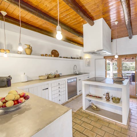 Cook up a delicious dinner in your farmhouse kitchen