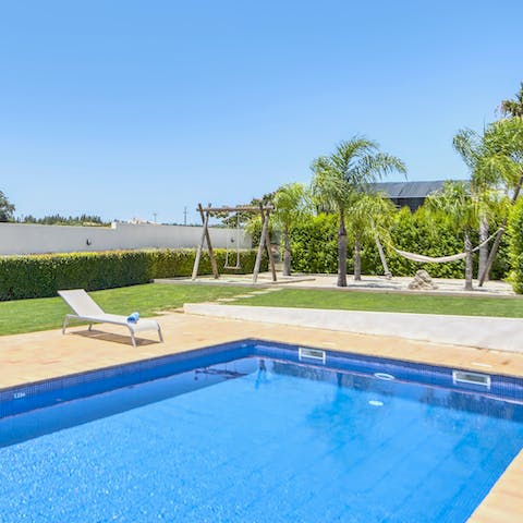 Take a dip in your private pool to cool down in the Portuguese heat