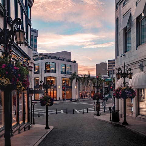 Fill up your suitcase with new clothes bought from the shops of Beverly Hills, only twenty five minutes away by car