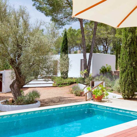 Enjoy a refreshing dip in the private pool