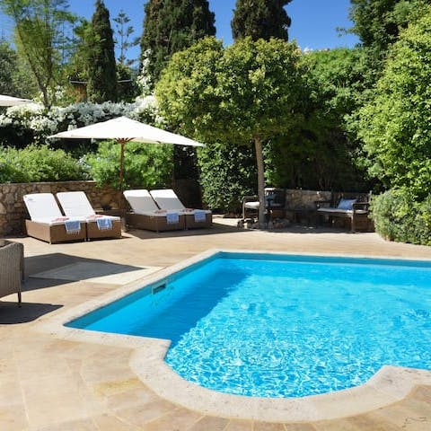 Soak up the sun from in or beside the private pool
