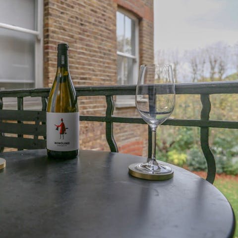 Enjoy drinks on the balcony