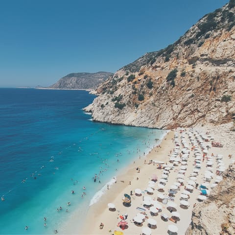 Enjoy at beach day at nearby Kaputas Beach