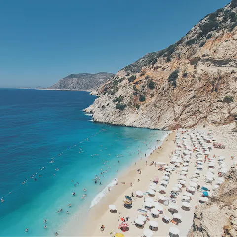 Enjoy at beach day at nearby Kaputas Beach