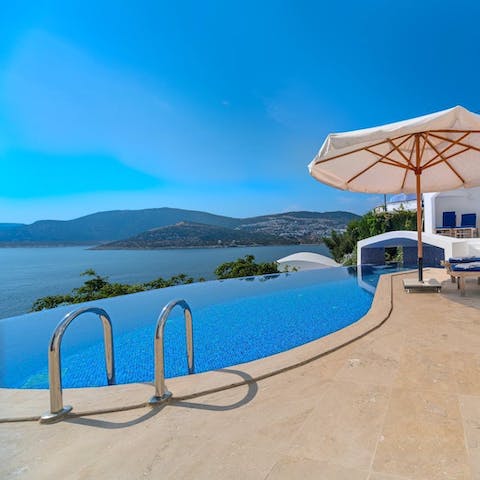 Admire the view while you cool off in the infinity pool