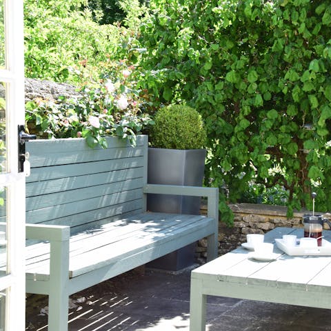 Enjoy your morning coffee in peace and serenity at the secluded terrace