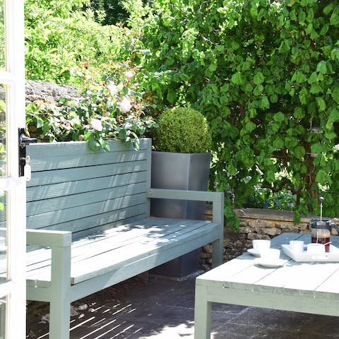 Enjoy your morning coffee in peace and serenity at the secluded terrace