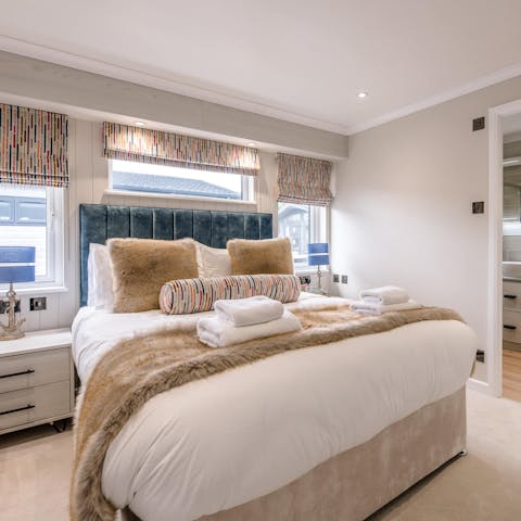 Look forward to snuggling up in the comfortable beds