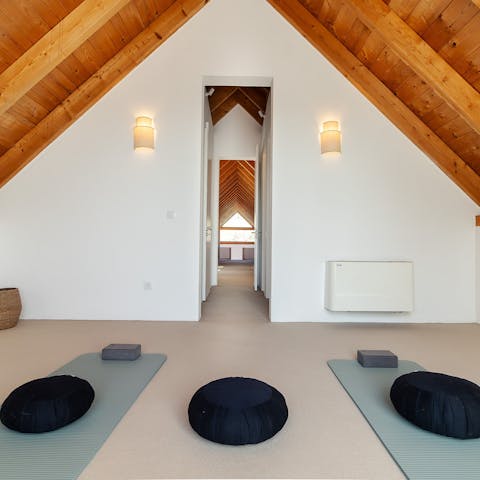 Head up to the yoga and meditation room for quiet moments