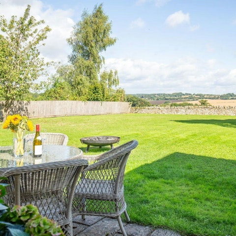 Admire the Cotswold countryside from the terrace