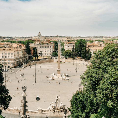 Begin your Roman Holiday with a stroll to Piazza del Popolo