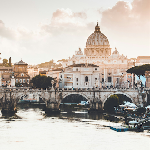 Head across the river to explore the Vatican City