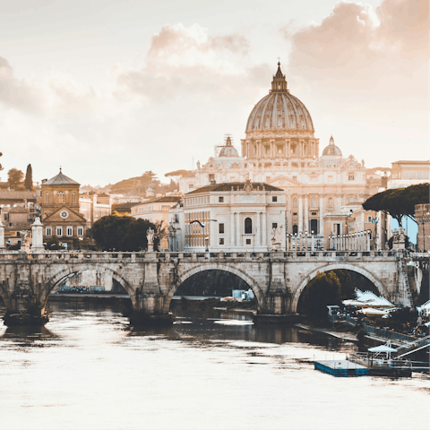 Head across the river to explore the Vatican City
